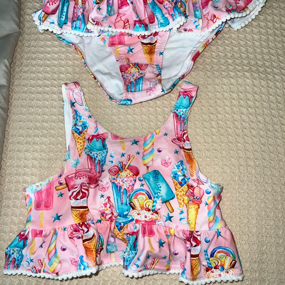 Posh Peanut Girls 2 piece swim suit